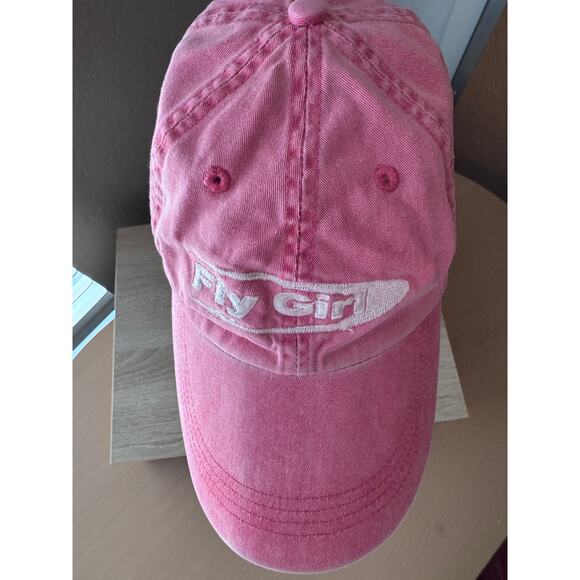 Anvil Fly Girl Pink Baseball Cap Adjustable Dad Hat - Picture 2 of 7